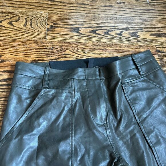 Bcbgmaxazria green faux leather tight leggings - Picture 5 of 7